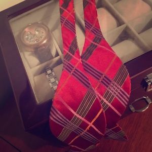 Handmade Designer Red Silk Bow Tie